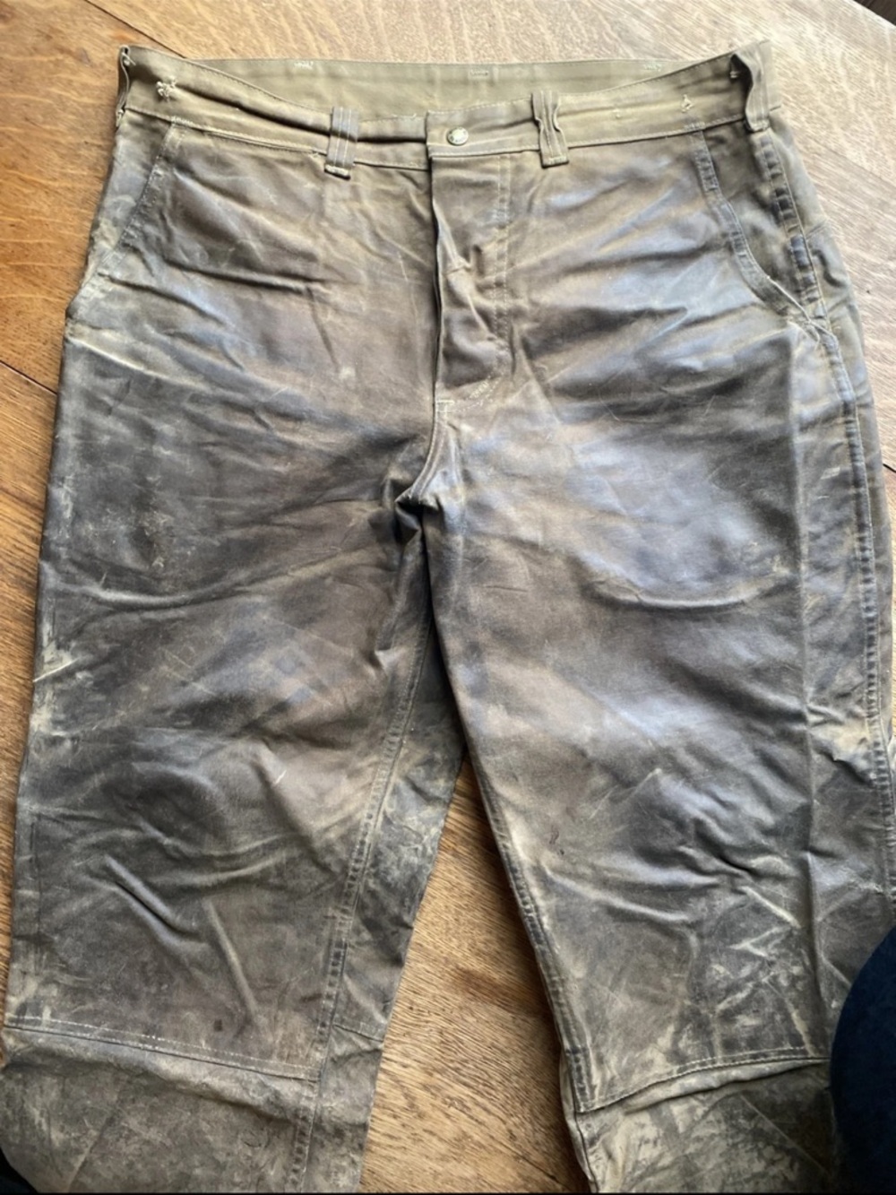 Filson Y2K 90s Brown Canvas waxed cotton tin cloth Hunting or Work Pants